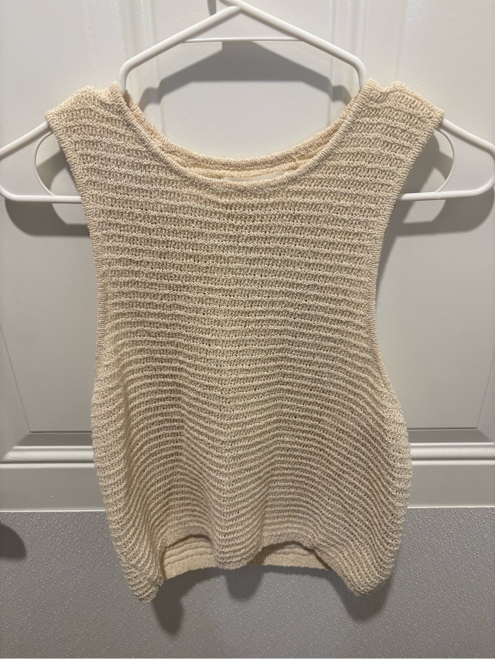 OAK + FORT Cream Sleeveless Knit Tank